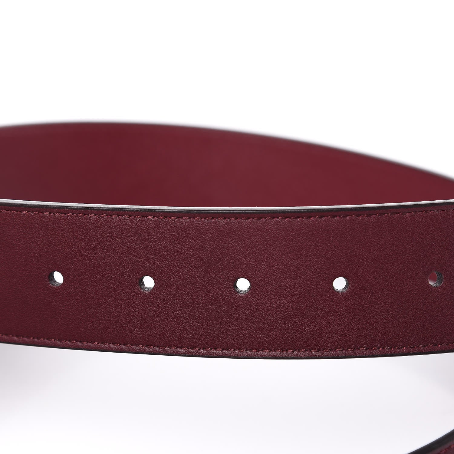 Gucci Moon Calfskin Nickel Double G 40mm Belt 90 36 Strong Red 5 of 6