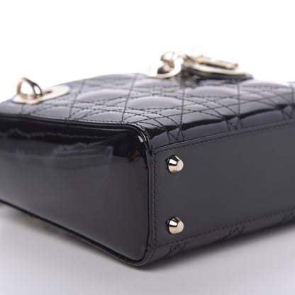 Christian Dior Patent Cannage Mini Lady Dior Black 5 of 9