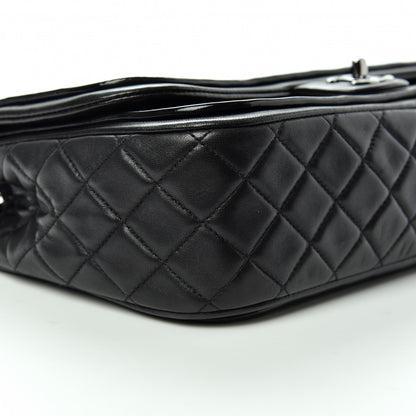 Chanel Patent Quilted Jumbo Classic Twist Flap Bag Black 6 of 10