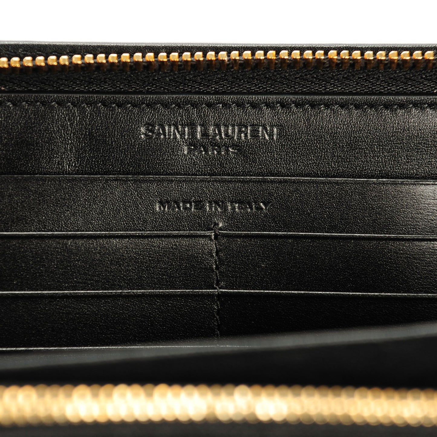 Calfskin Classic Zip Around Wallet Black