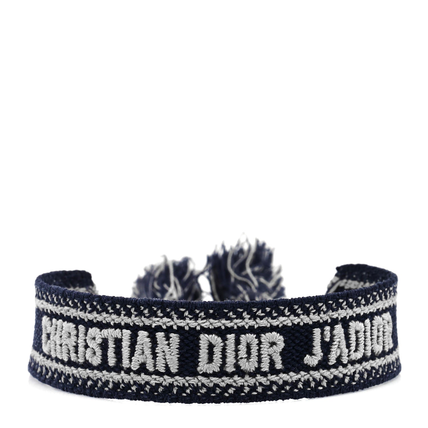 Christian Dior Woven Cotton J'Adior Friendship Bracelet Navy 1 of 4