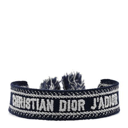 Christian Dior Woven Cotton J'Adior Friendship Bracelet Navy 1 of 4