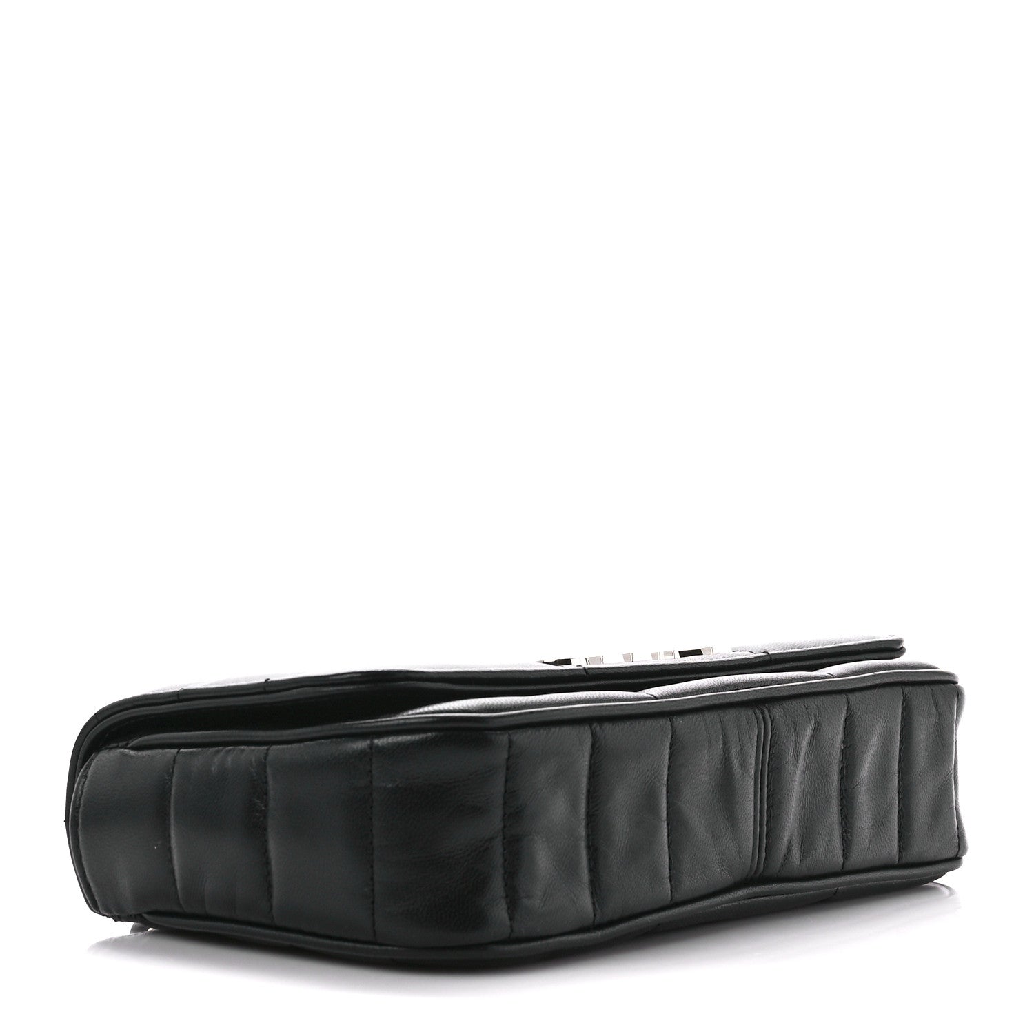Celine Goatskin Matelasse Chain Shoulder Bag Black 4 of 9