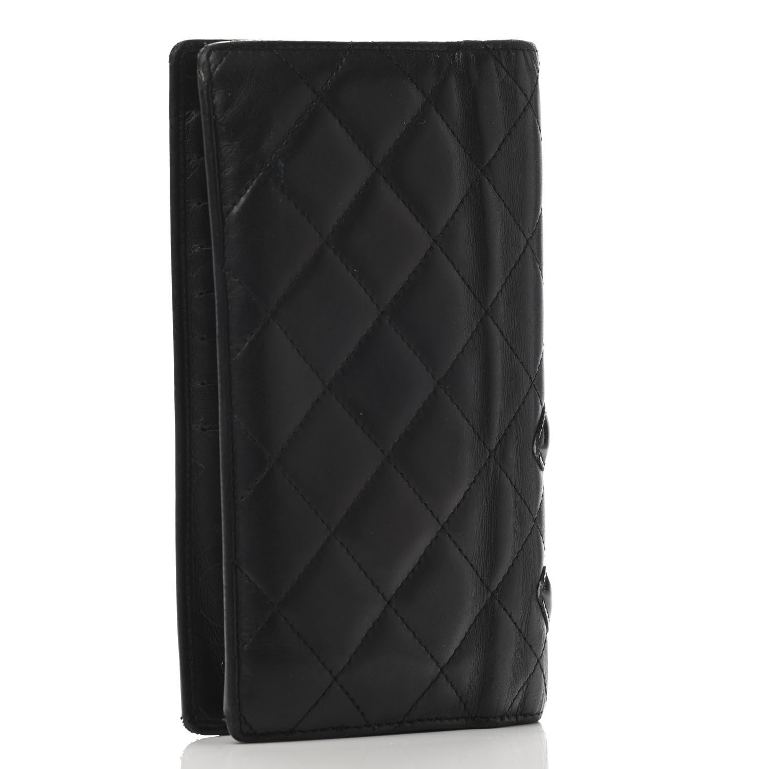 Chanel Calfskin Quilted Cambon Yen Wallet Black 2 of 6