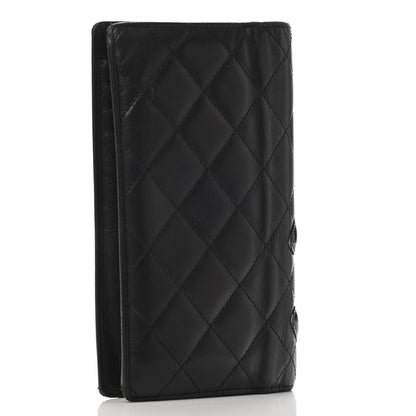 Chanel Calfskin Quilted Cambon Yen Wallet Black 2 of 6