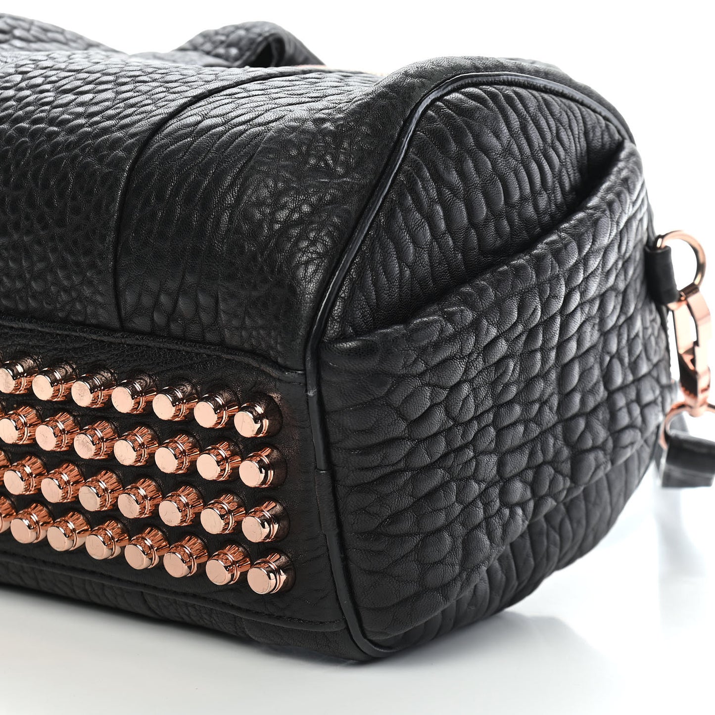 Pebbled Lambskin Rockie Black Rose Gold Hardware