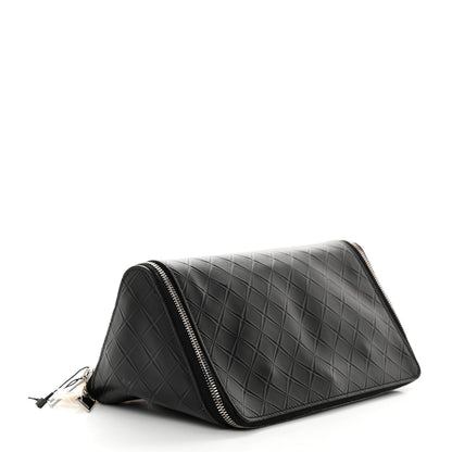 Bottega Veneta Calfskin Intarsio Toiletry Case Black 4 of 7