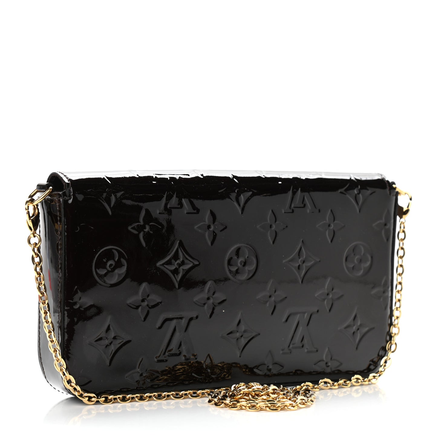 Vernis Pochette Felicie Chain Wallet Amarante