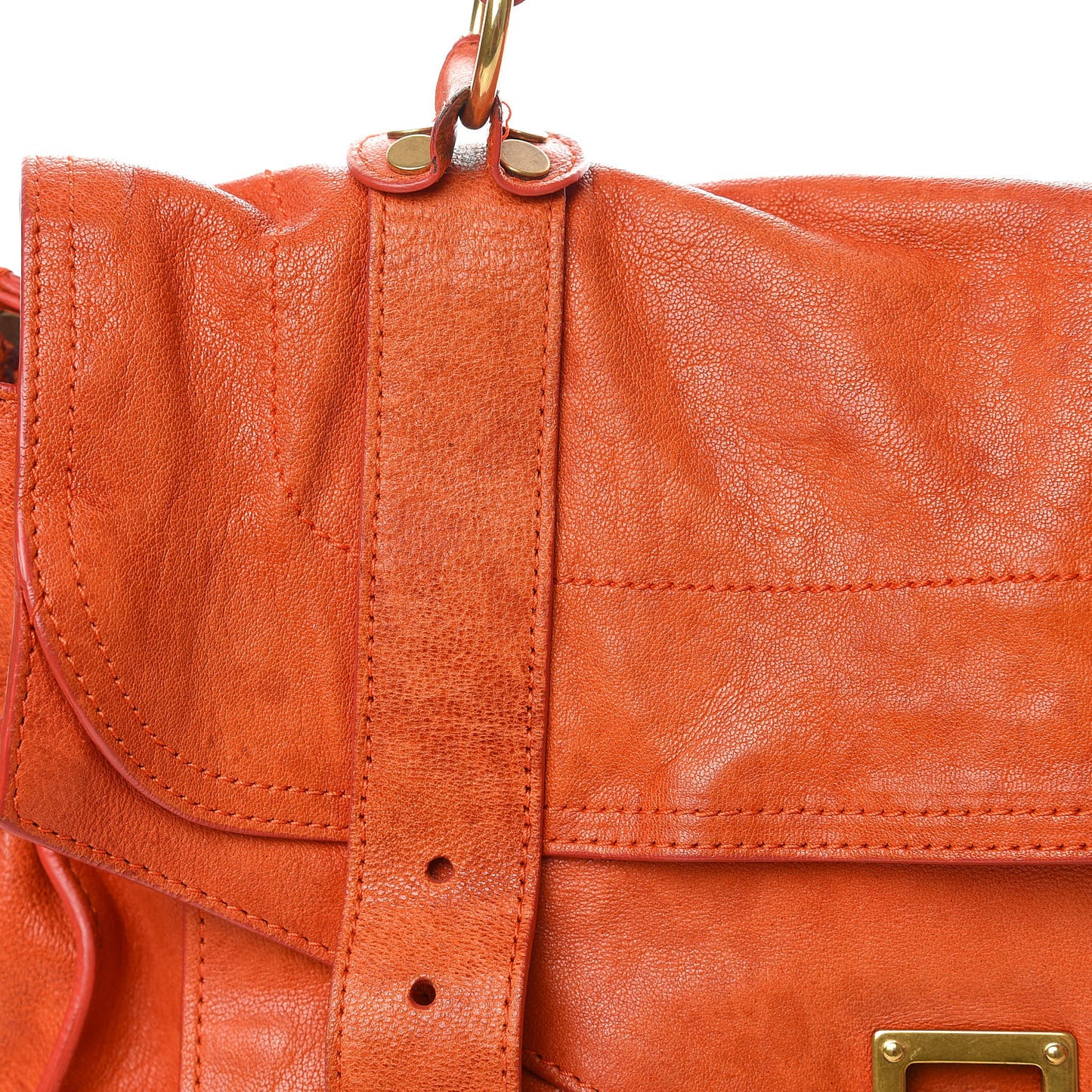 Lambskin Medium PS1 Satchel Orange Pepper