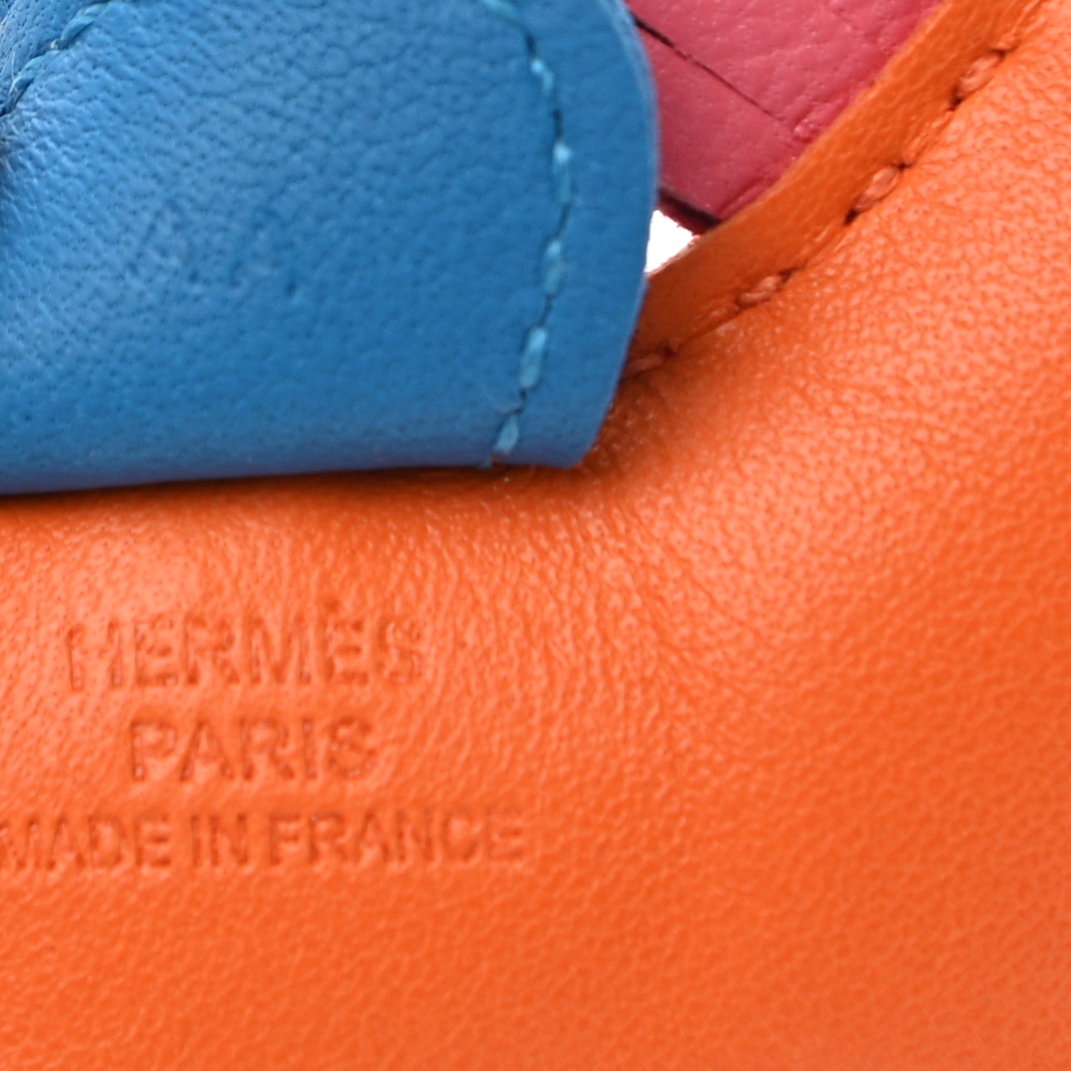 Hermes Milo Lambskin Grigri Rodeo Horse Bag Charm PM Orange Bleu Zanzibar Rose Azalee 3 of 3