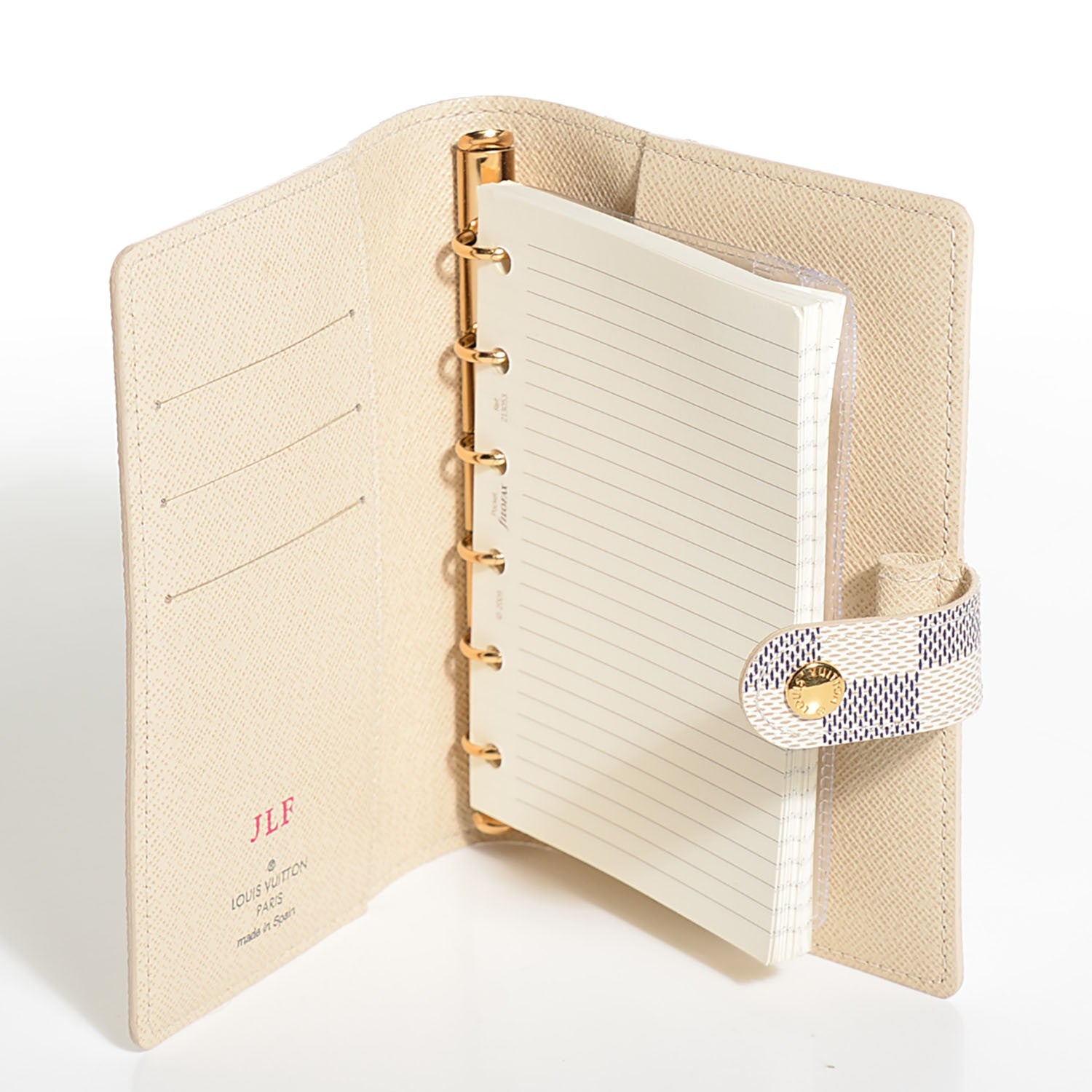 Louis Vuitton Damier Azur Small Ring Agenda Cover 5 of 8