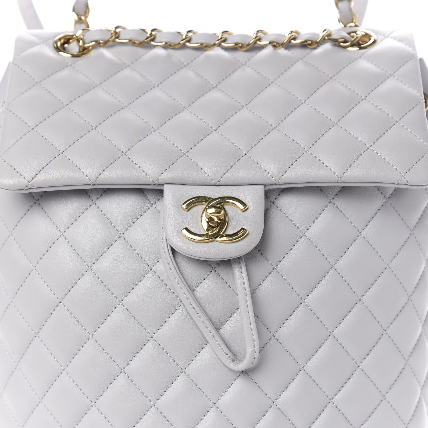 Chanel Calfskin Quilted Large Urban Spirit Backpack Grey 9 of 9