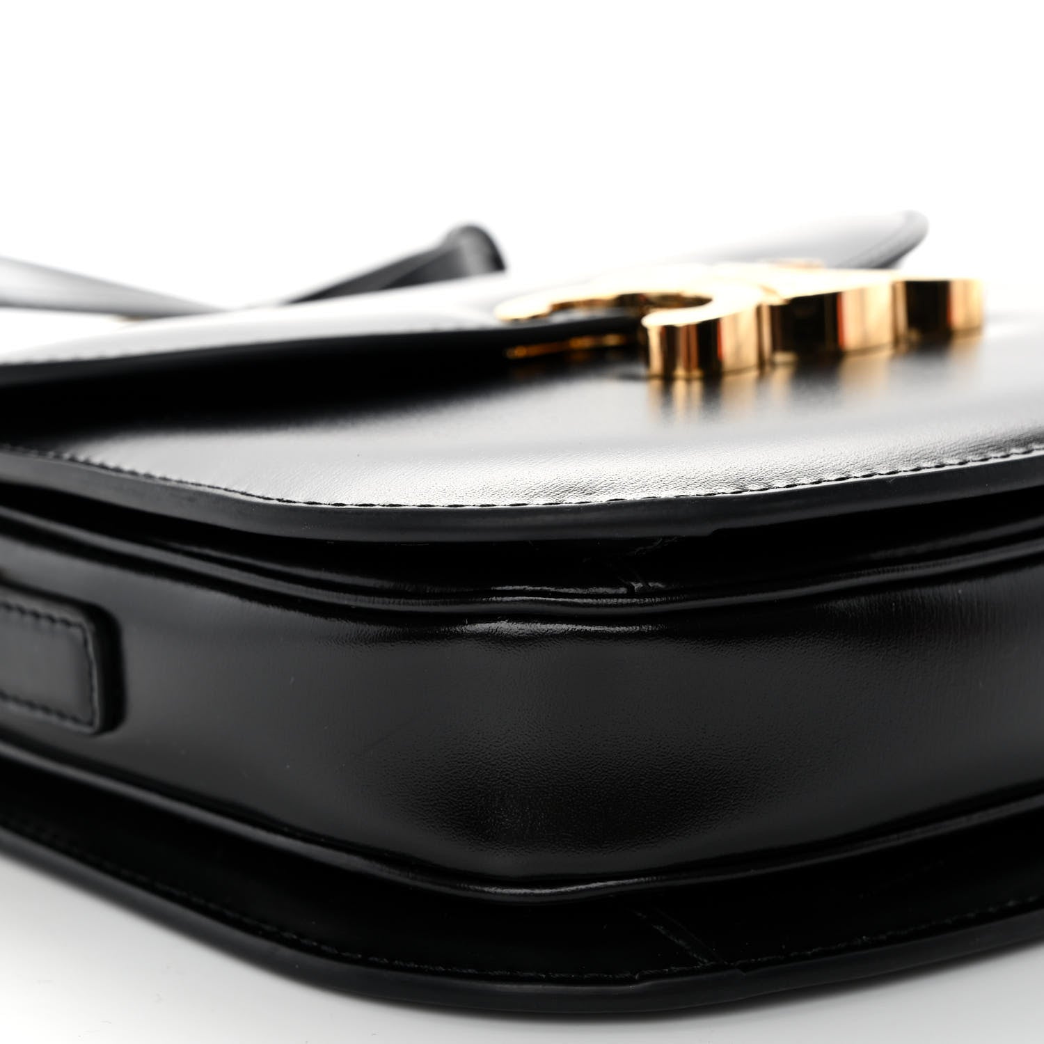 Celine Shiny Calfskin Besace Clea Triomphe Black 8 of 9
