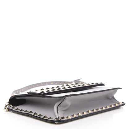Valentino Garavani Vitello Rockstud Side Slip Crossbody Pastel Grey 4 of 13
