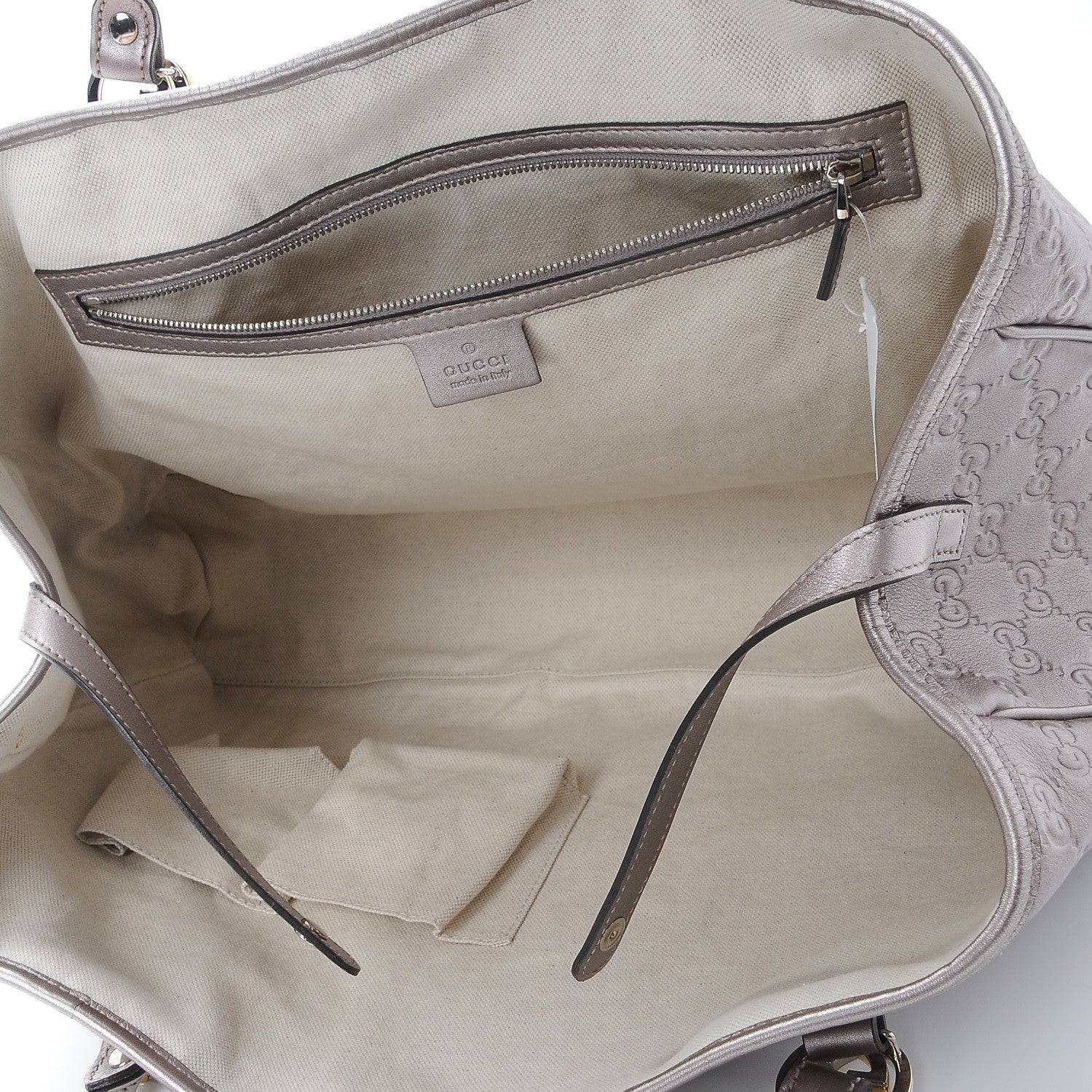 Gucci Metallic Guccissima Large GG Twins Tote Mauve 5 of 7