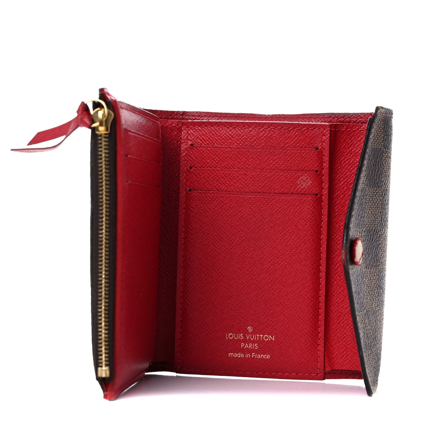 Damier Ebene Victorine Wallet Red