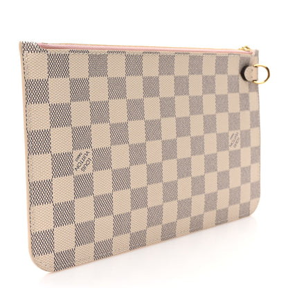 Louis Vuitton Damier Azur Neverfull MM GM Pochette Rose Ballerine 3 of 6