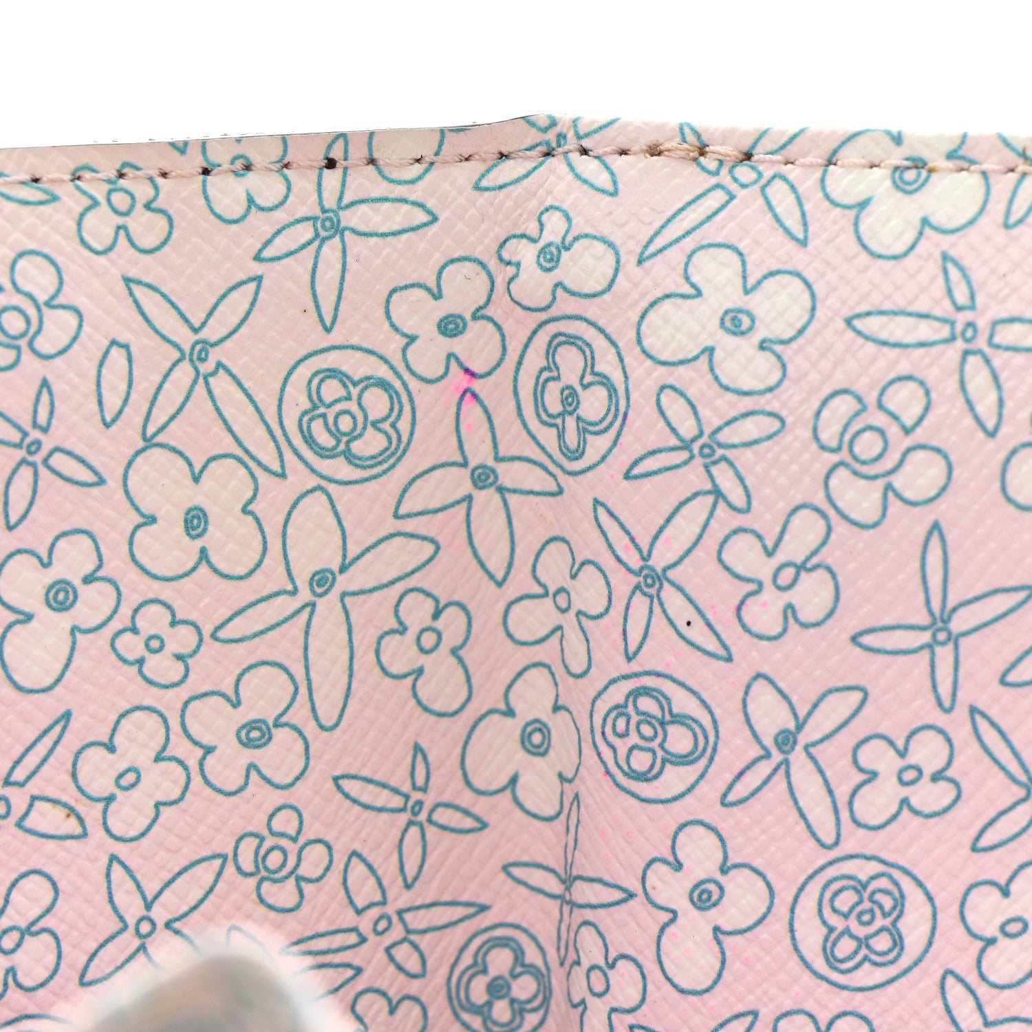 Louis Vuitton Monogram Fleuri Elise Wallet Rose 12 of 15