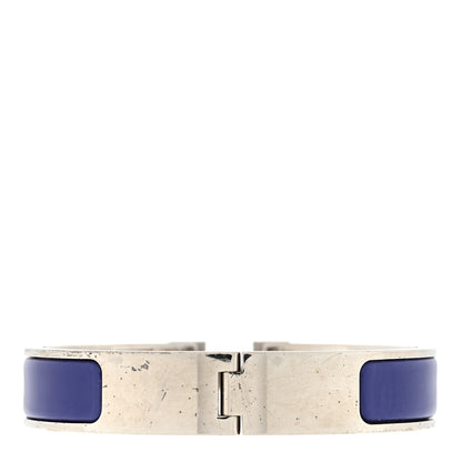 Hermes Enamel Narrow Clic Clac H Bracelet GM Bleu Royal 3 of 3