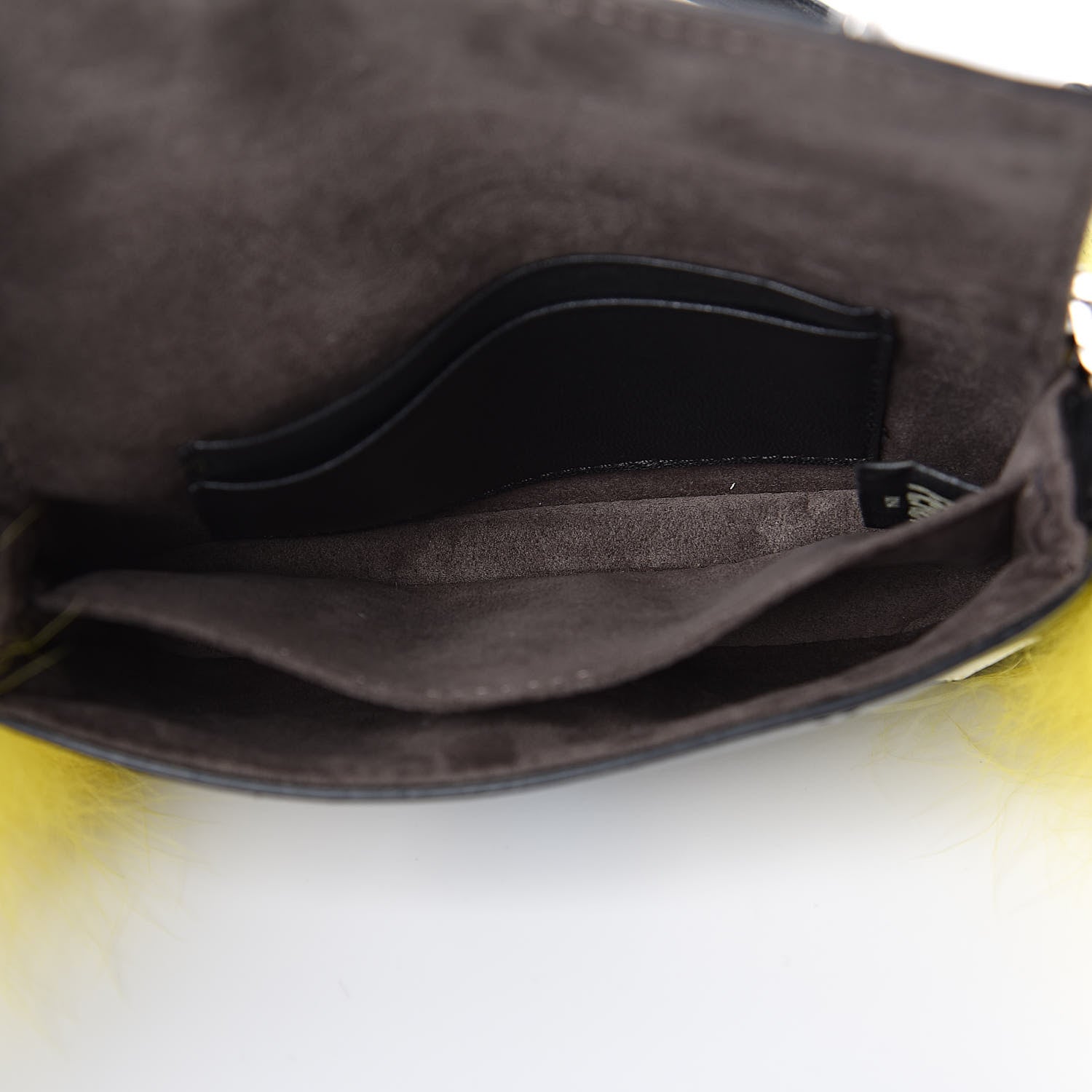 Fendi Nappa Fox Fur Monster Micro Baguette Black 5 of 7