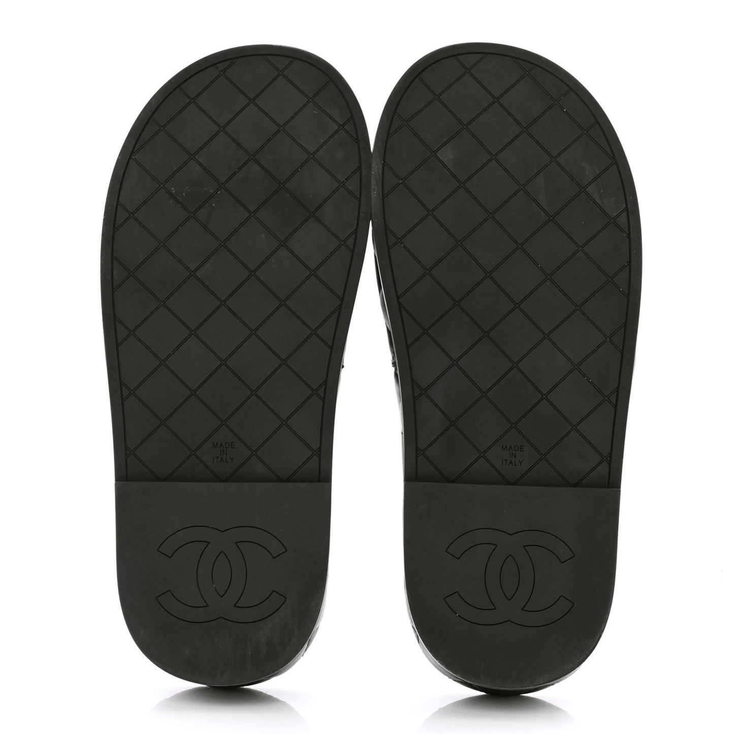 Lambskin Quilted CC Mules Sandals 37 Black