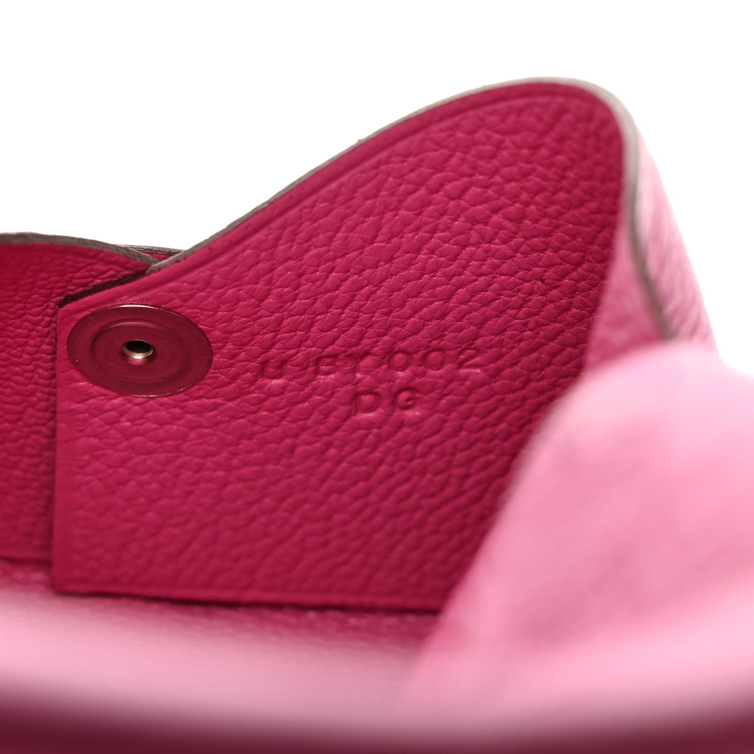 Hermes Ostrich Calvi Card Case Rose Tyrien 7 of 8
