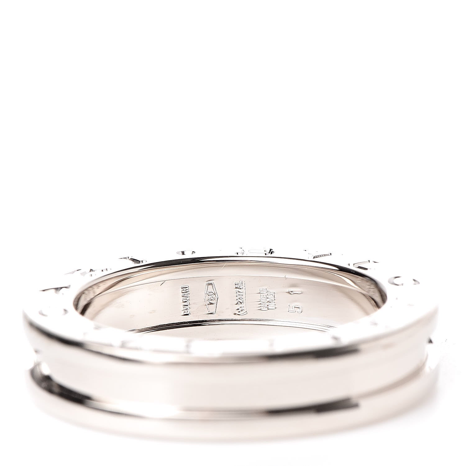Bulgari 18K White Gold B.Zero1 One-Band Ring 51 5.75 4 of 6
