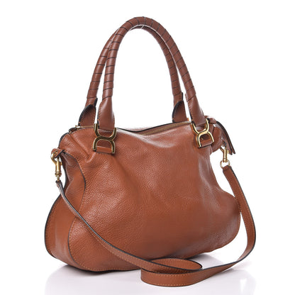Chloe Calfskin Medium Marcie Satchel Tan 4 of 15