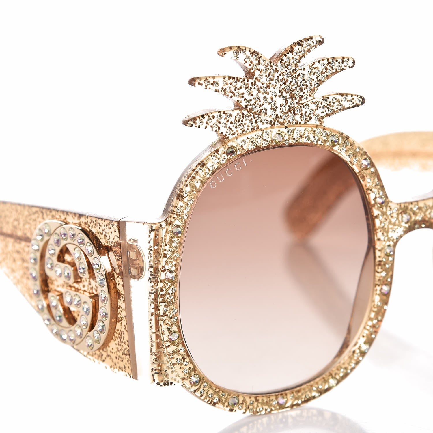 Gucci Acetate Pineapple GG0150/S Sunglasses Gold 8 of 8