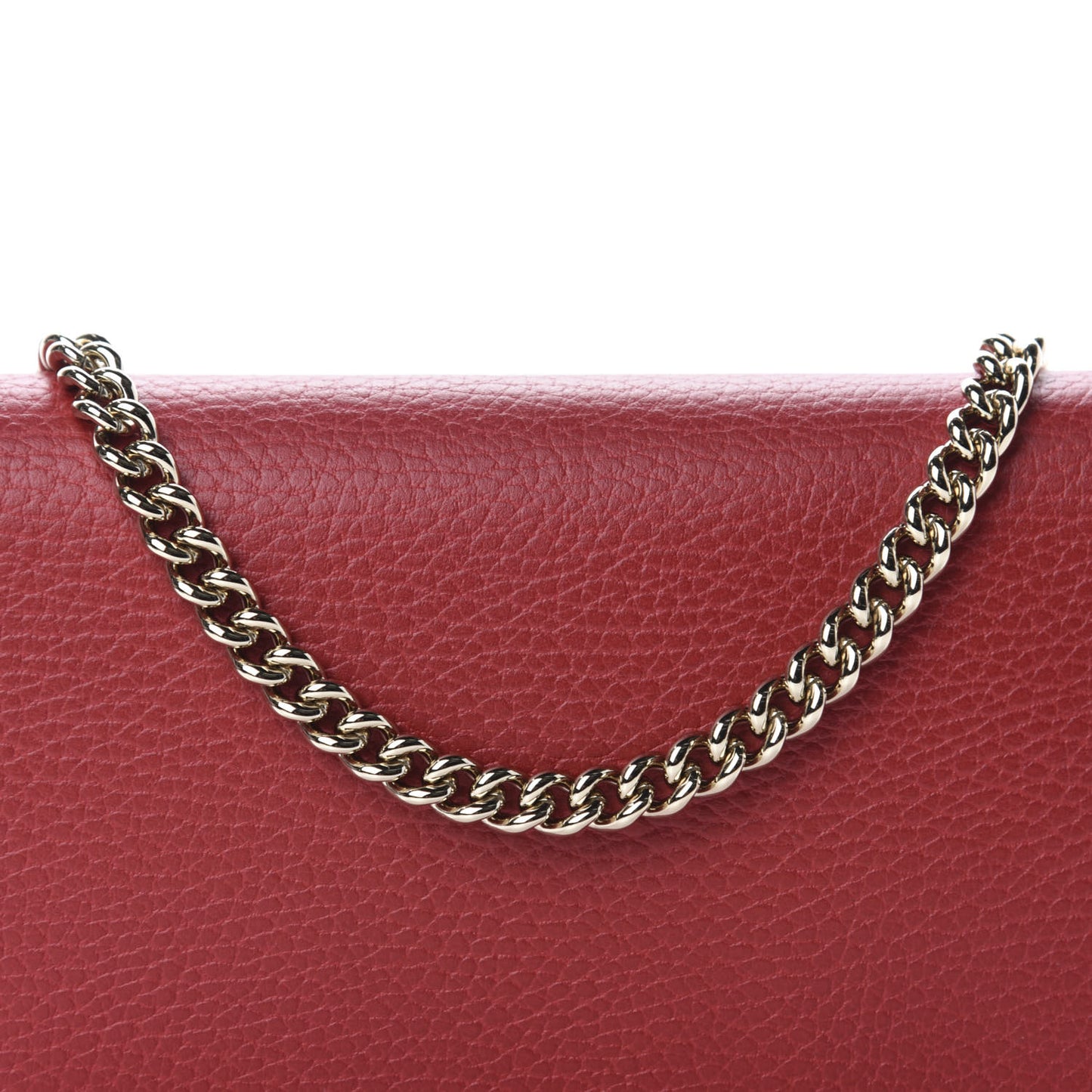 Dollar Calfskin Medium Betty Chain Wallet Tabasco