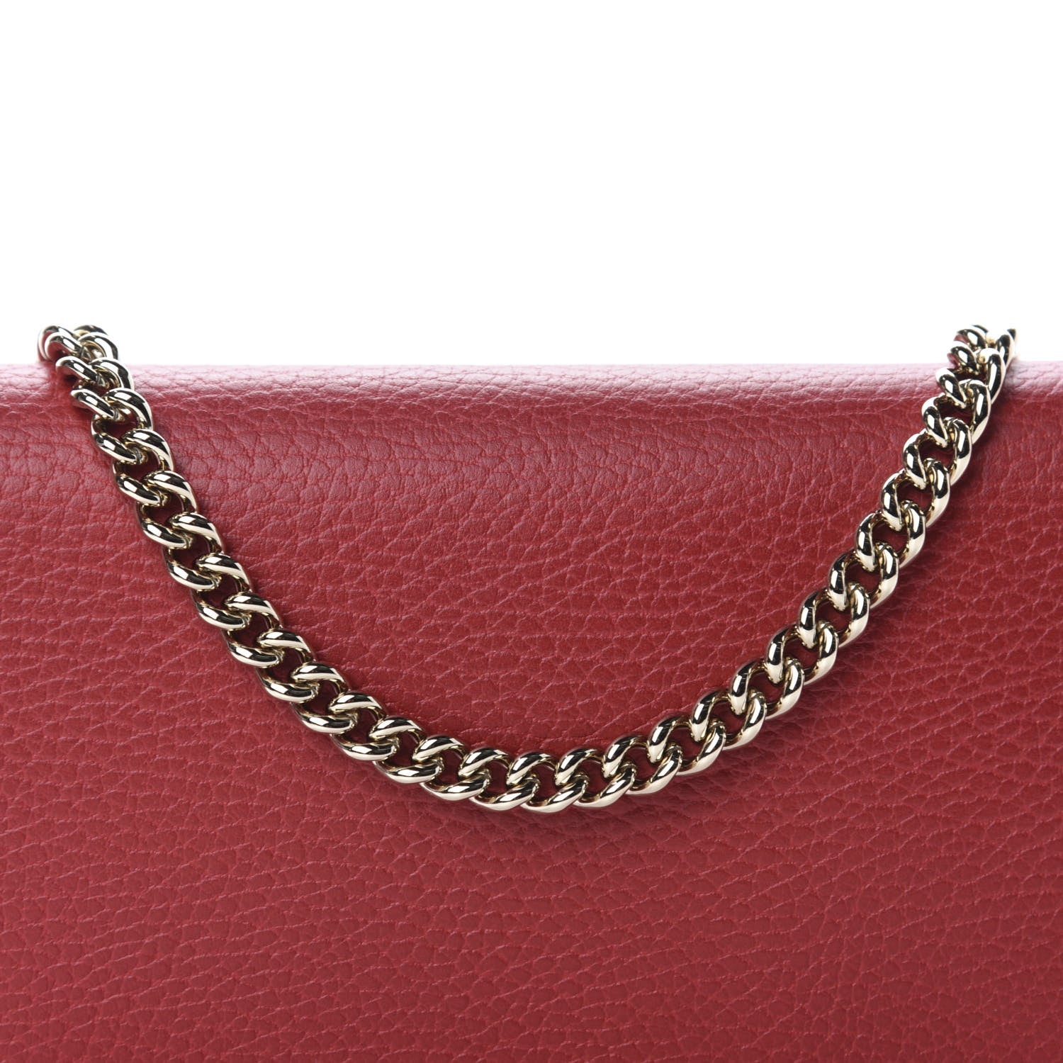 Gucci Dollar Calfskin Medium Betty Chain Wallet Tabasco 10 of 11