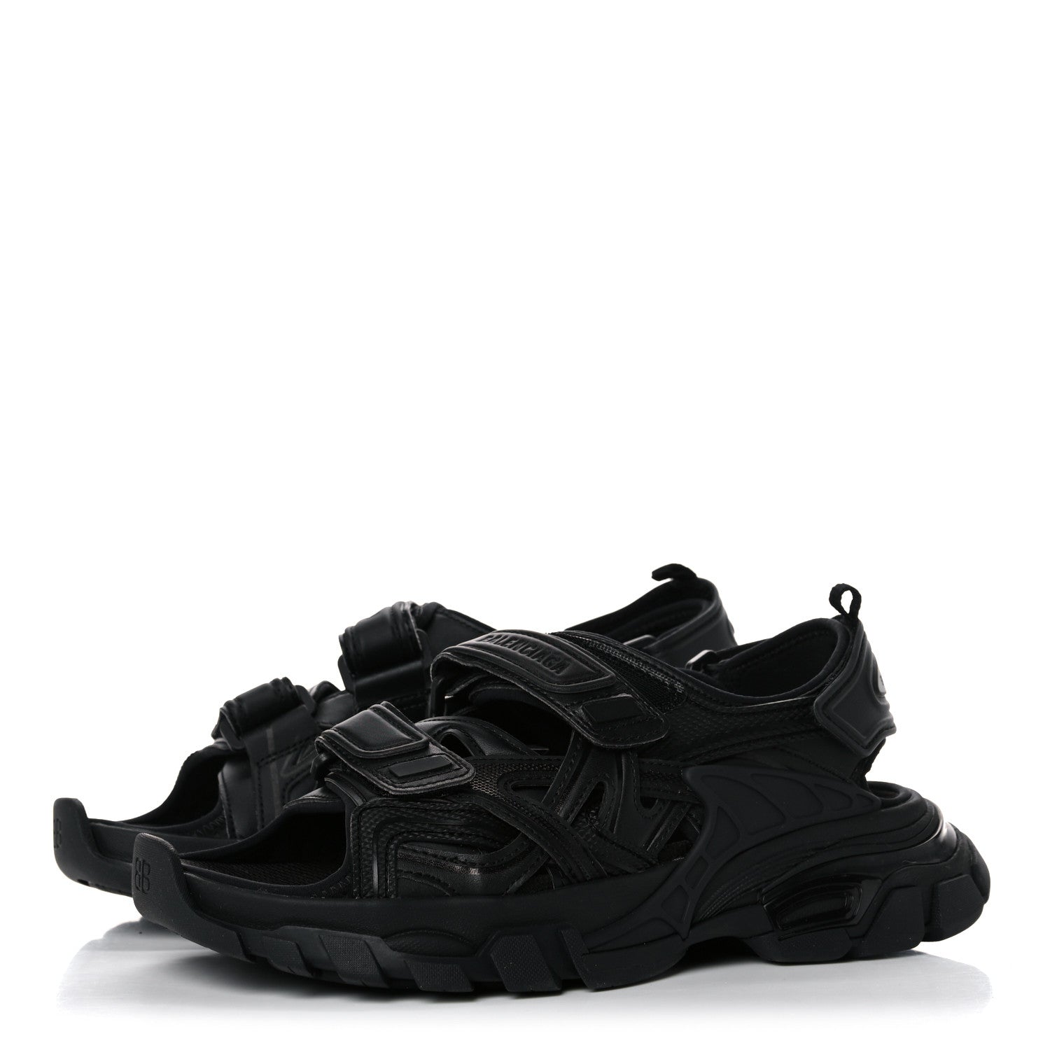 Balenciaga Neoprene Rubber Womens Track Sandals 36 Black 3 of 7