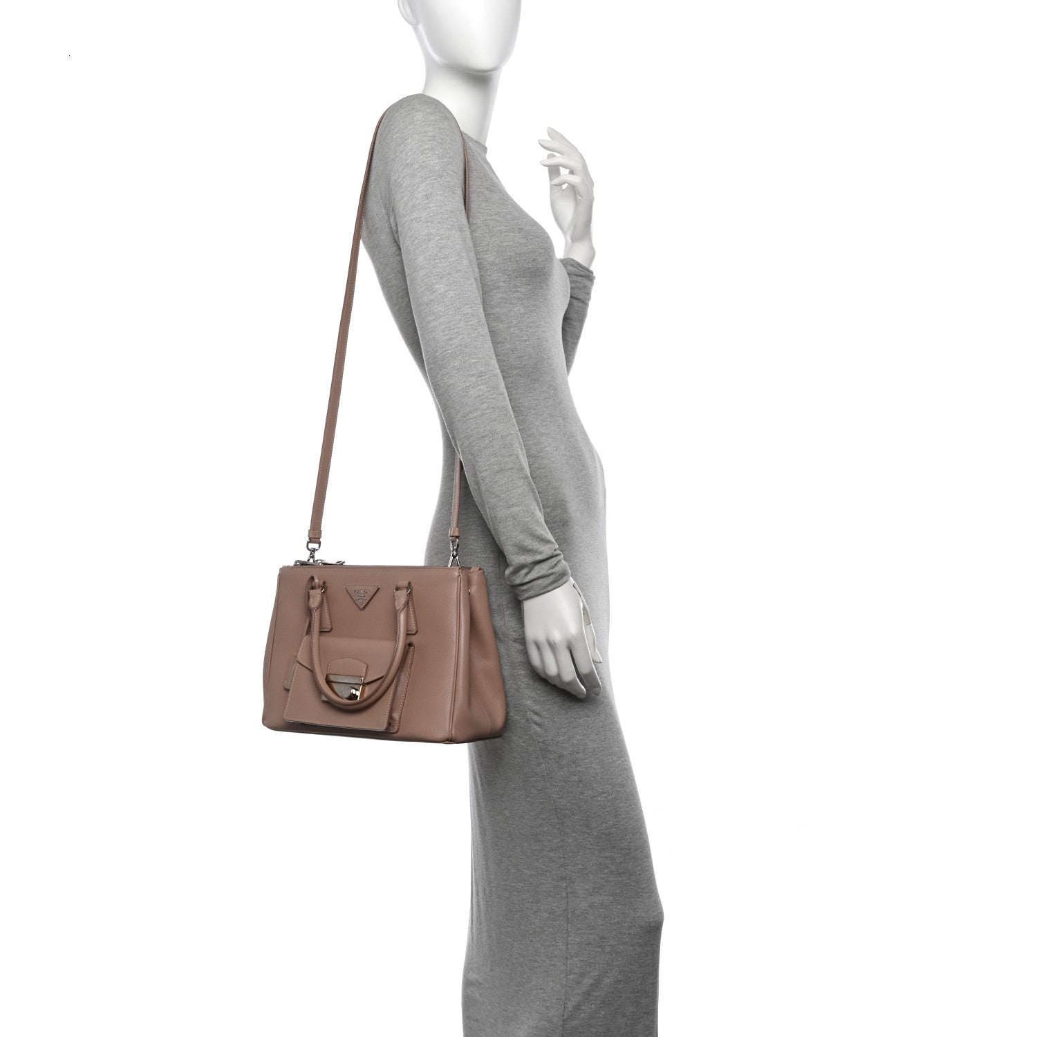 Prada Saffiano Lux Galleria Front Pocket Tote Cammeo 2 of 10