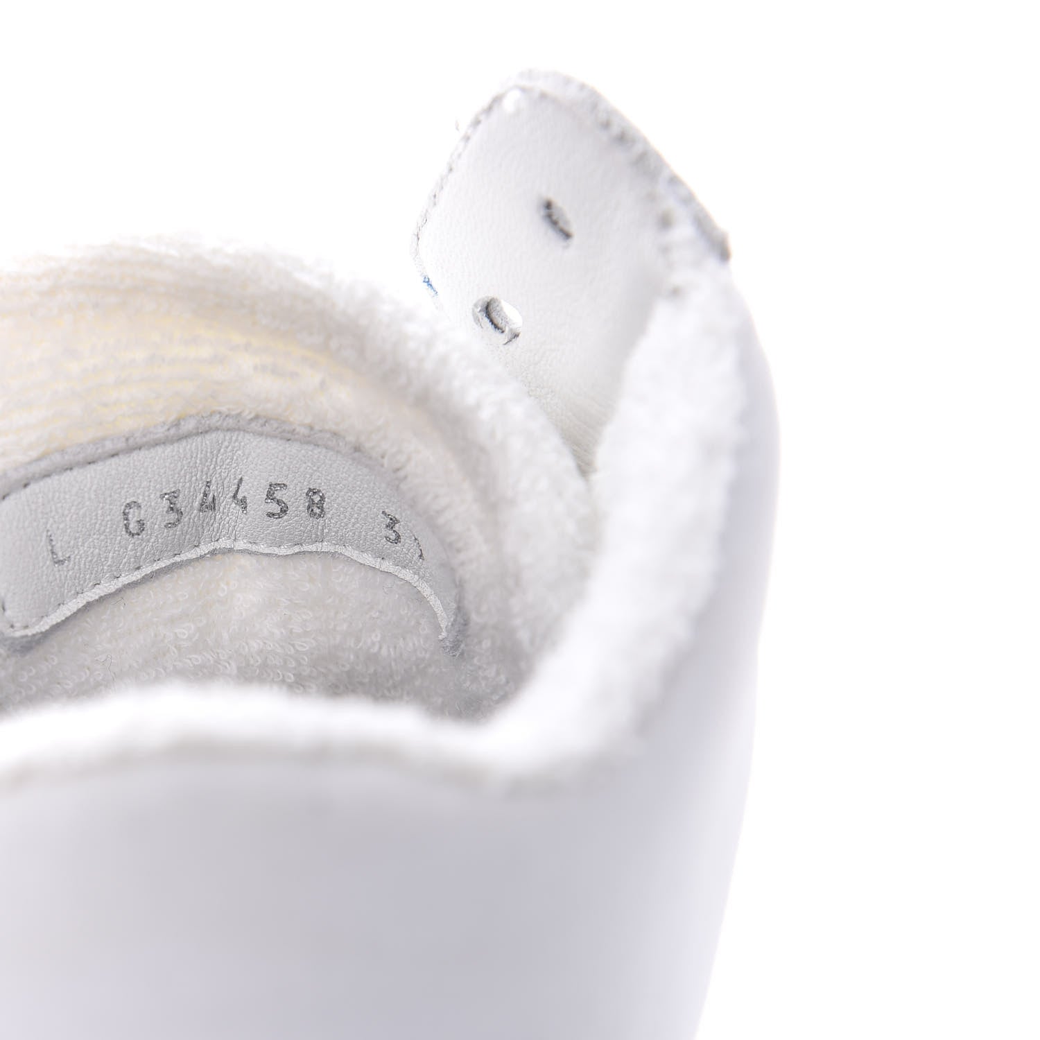 Chanel Calfskin Mesh Lycra Womens Logo High Top Sneakers 39 White 8 of 8