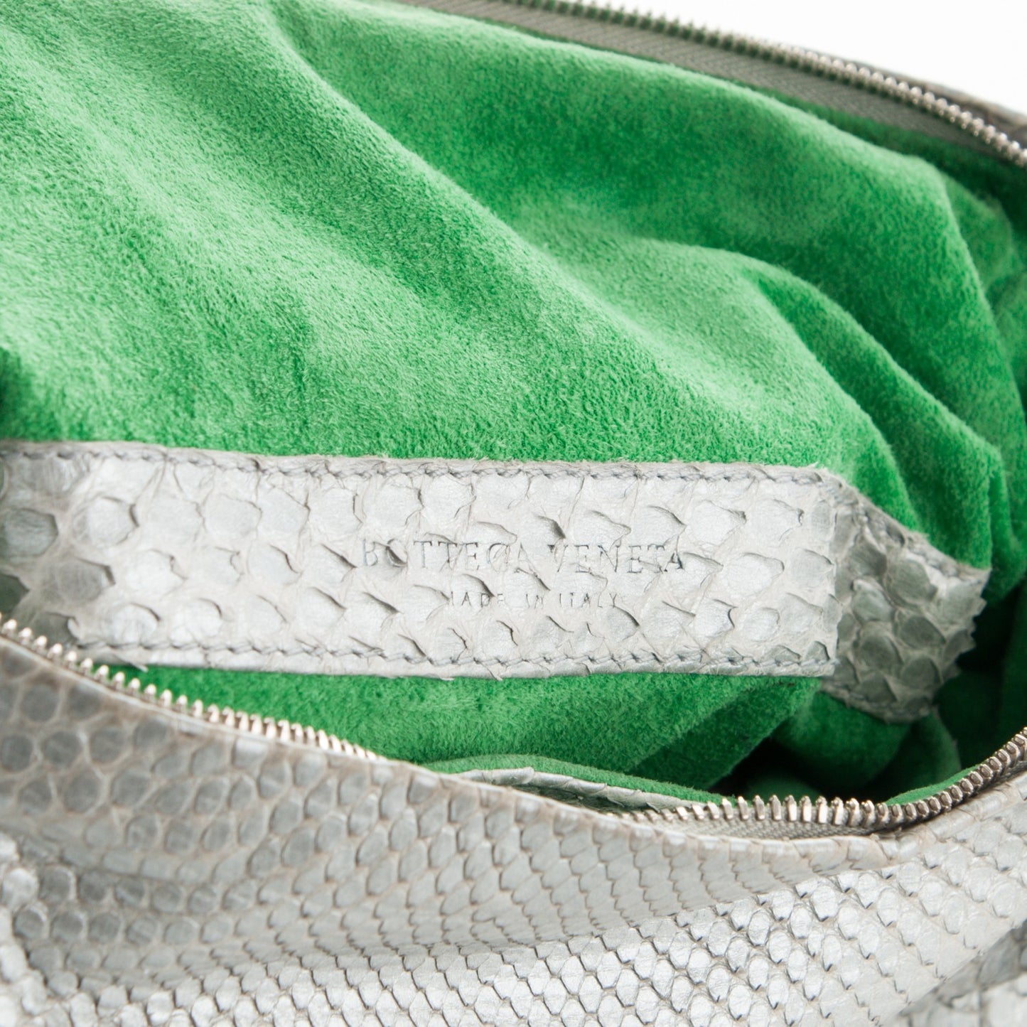 Python Shoulder Bag Silver