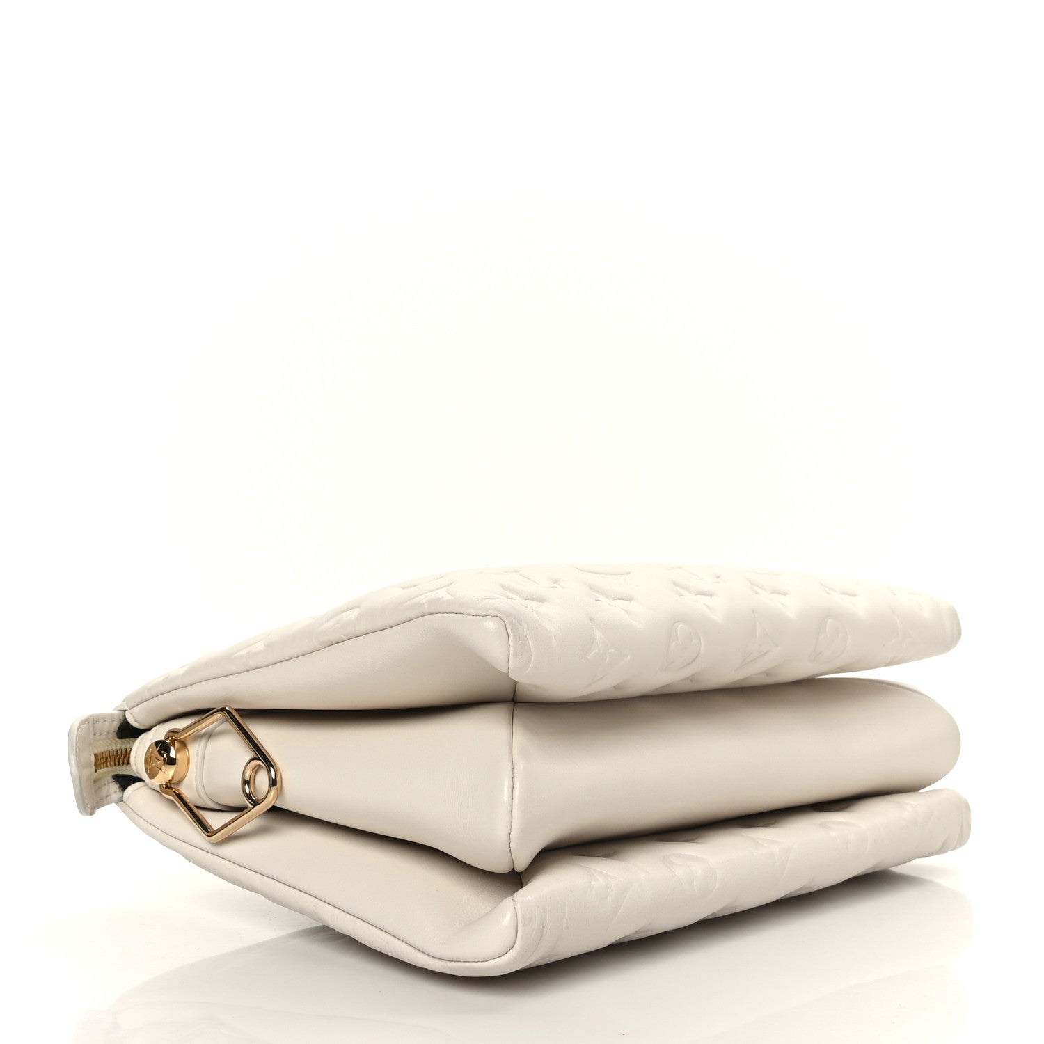 Louis Vuitton Lambskin Embossed Monogram Coussin PM Cream 5 of 10