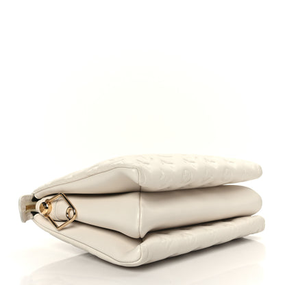 Louis Vuitton Lambskin Embossed Monogram Coussin PM Cream 5 of 10
