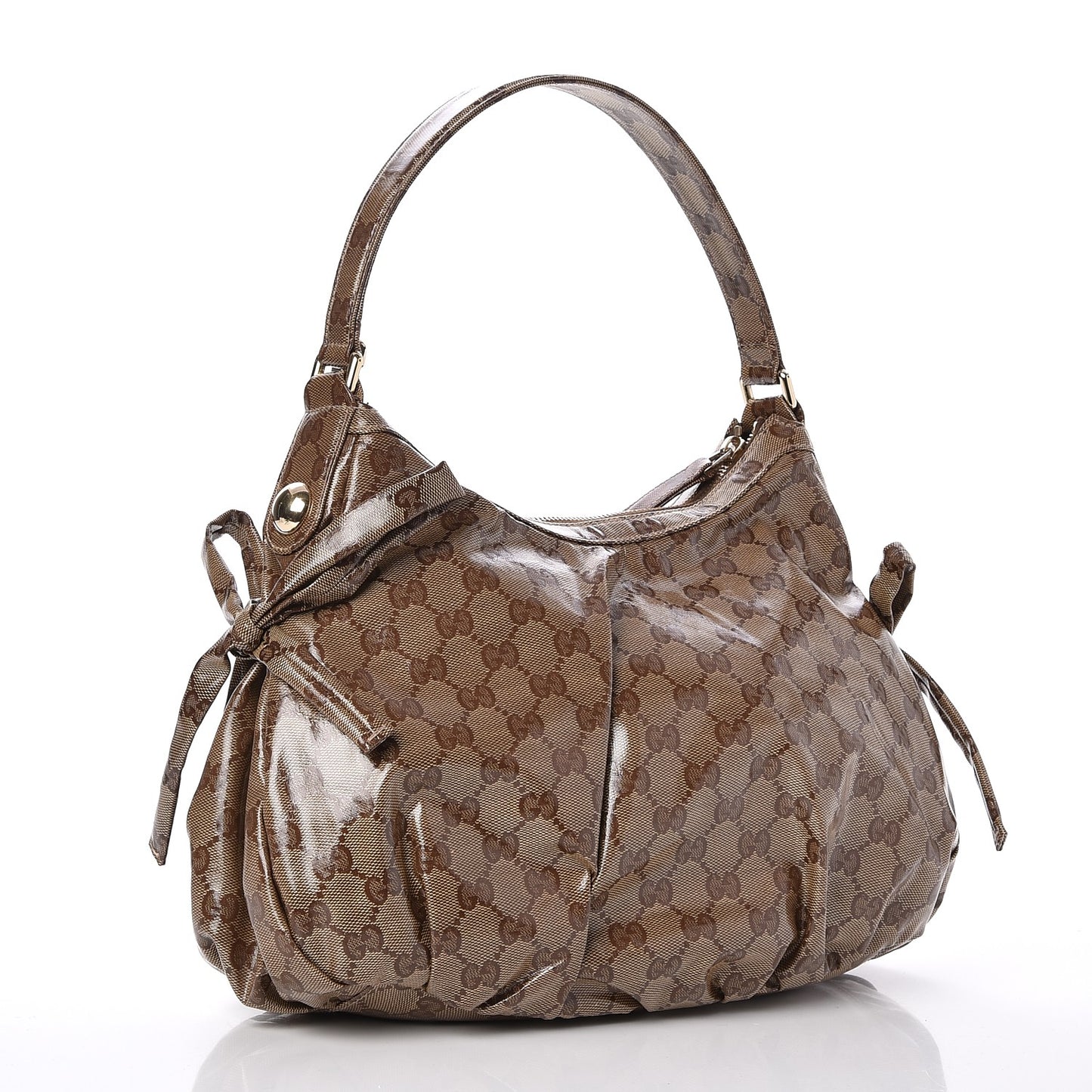 Crystal Monogram Web Hobo