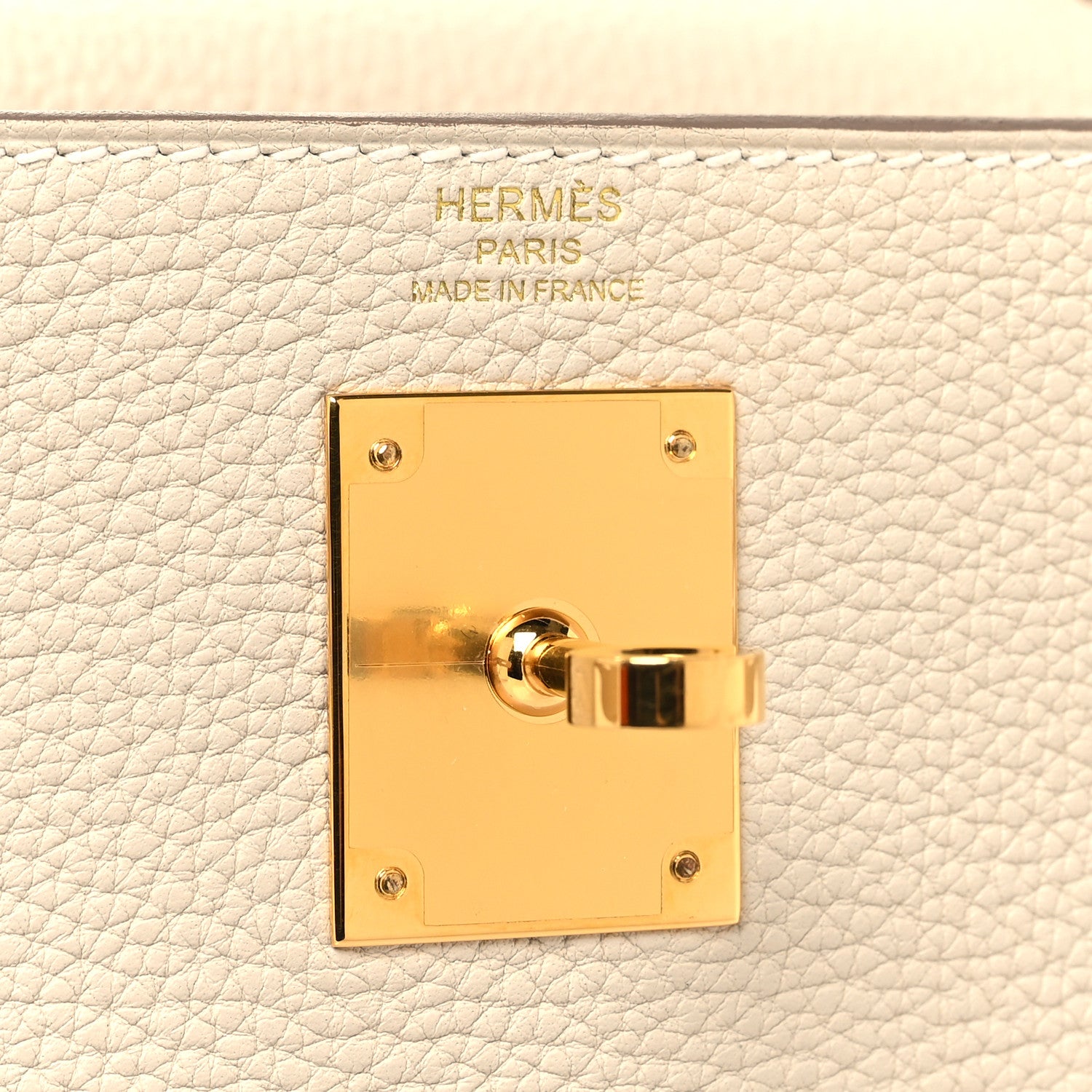 Hermes Togo Kelly Retourne 28 Craie 6 of 10