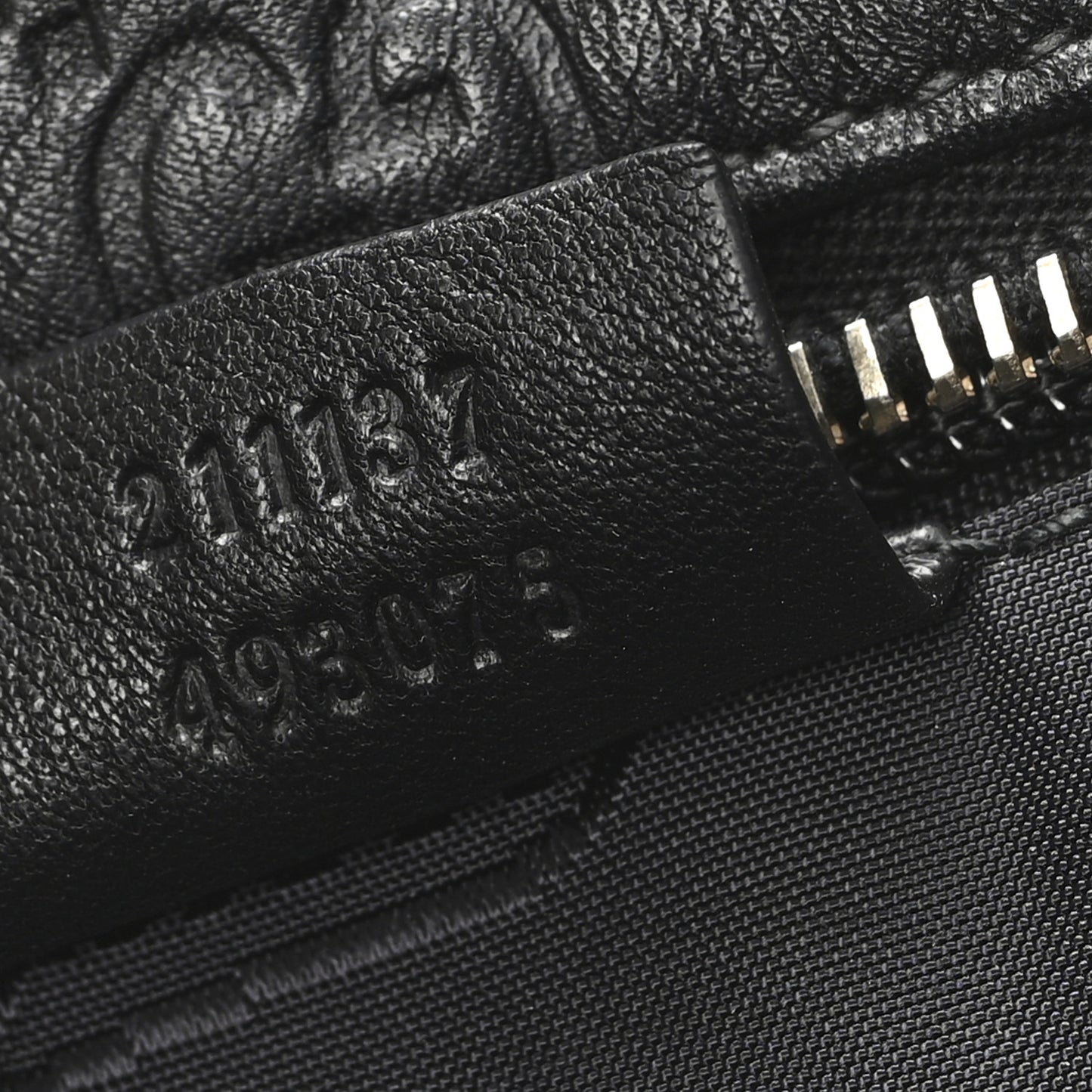 Guccissima Medium Zippered Shopping Tote Black