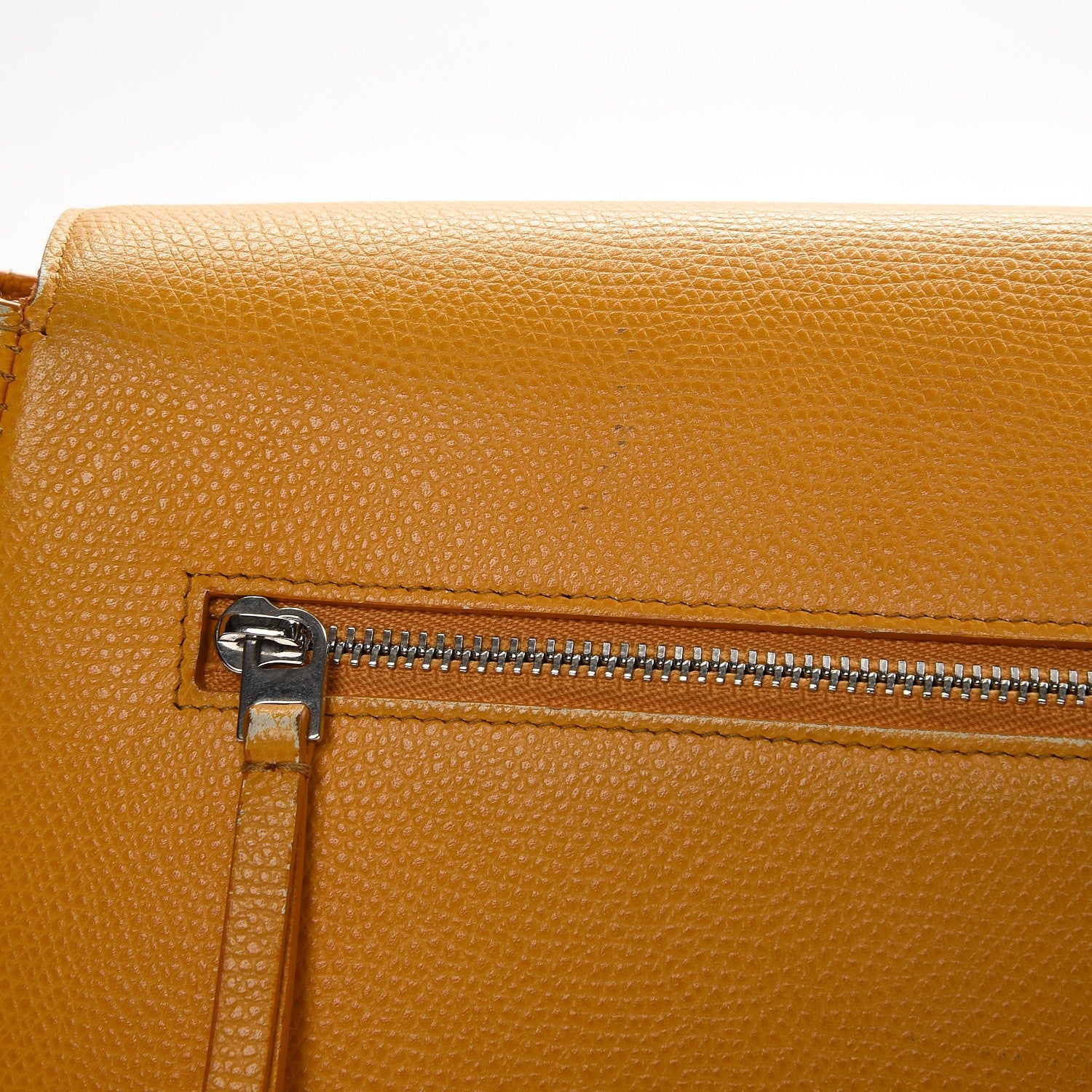 Celine Grained Calfskin Trotteur Messenger Saffron 13 of 24