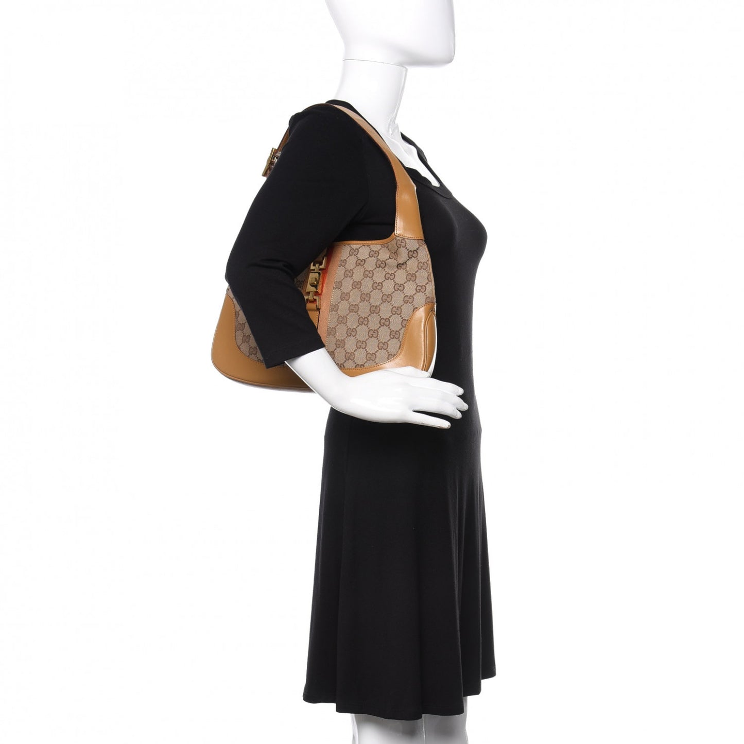 Monogram Web Jackie O Hobo Tan