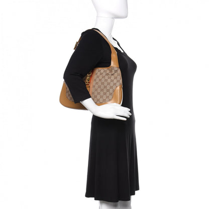 Gucci Monogram Web Jackie O Hobo Tan 2 of 13