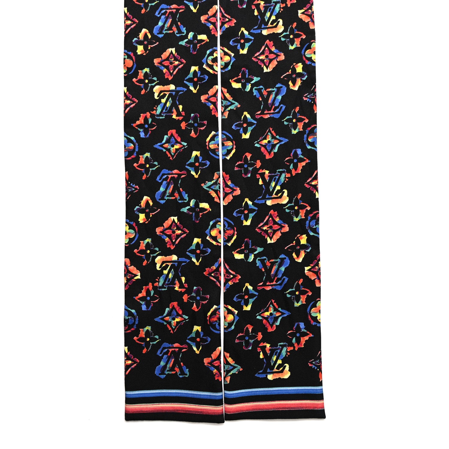 Louis Vuitton Silk Monogram Rainbow Bandeau Black 2 of 5