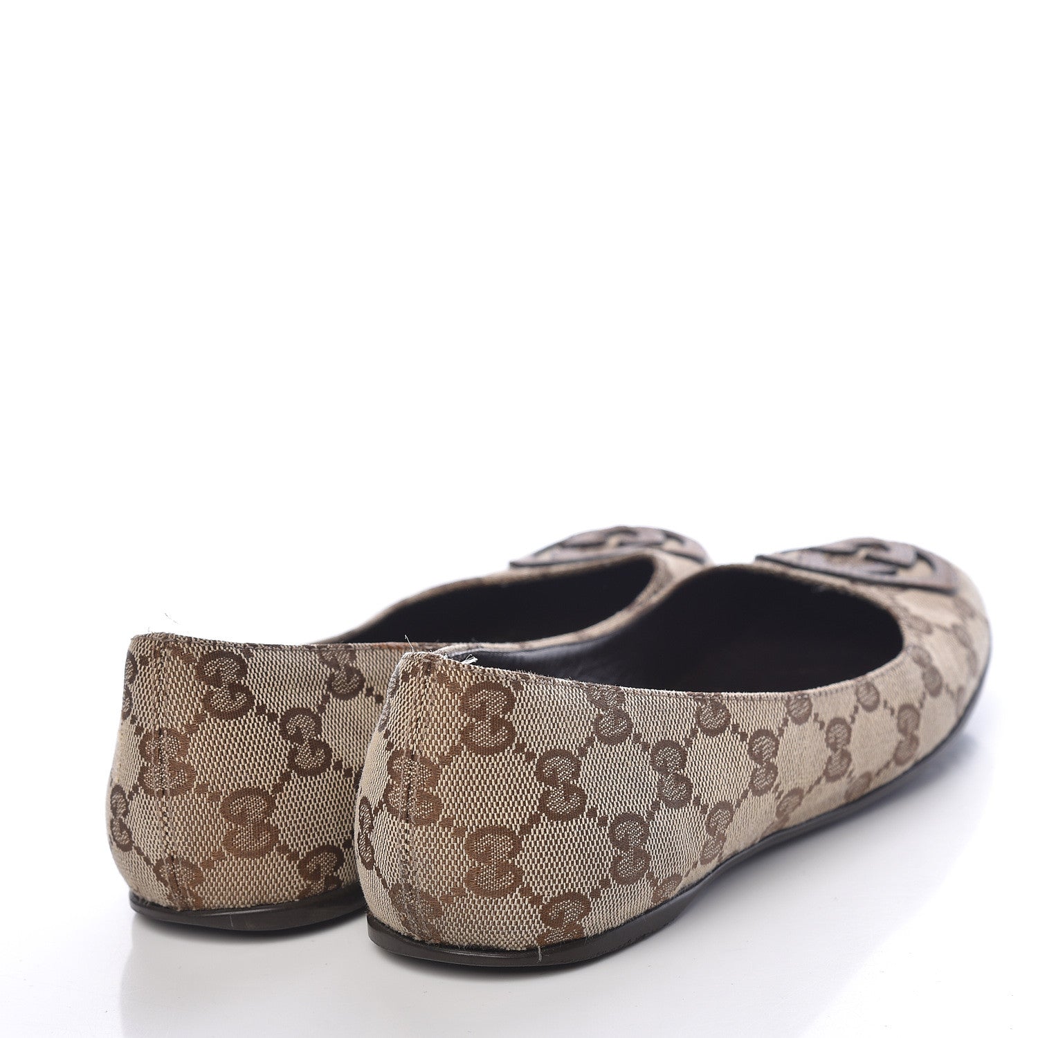 Gucci GG Monogram Ballet Flat 36.5 Beige Ebony 4 of 16