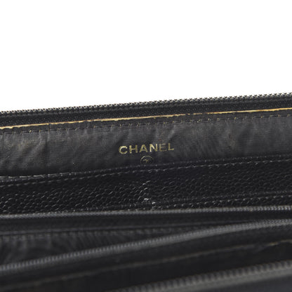 Chanel Caviar Large Timeless CC Zip Around Wallet Black 10 of 16