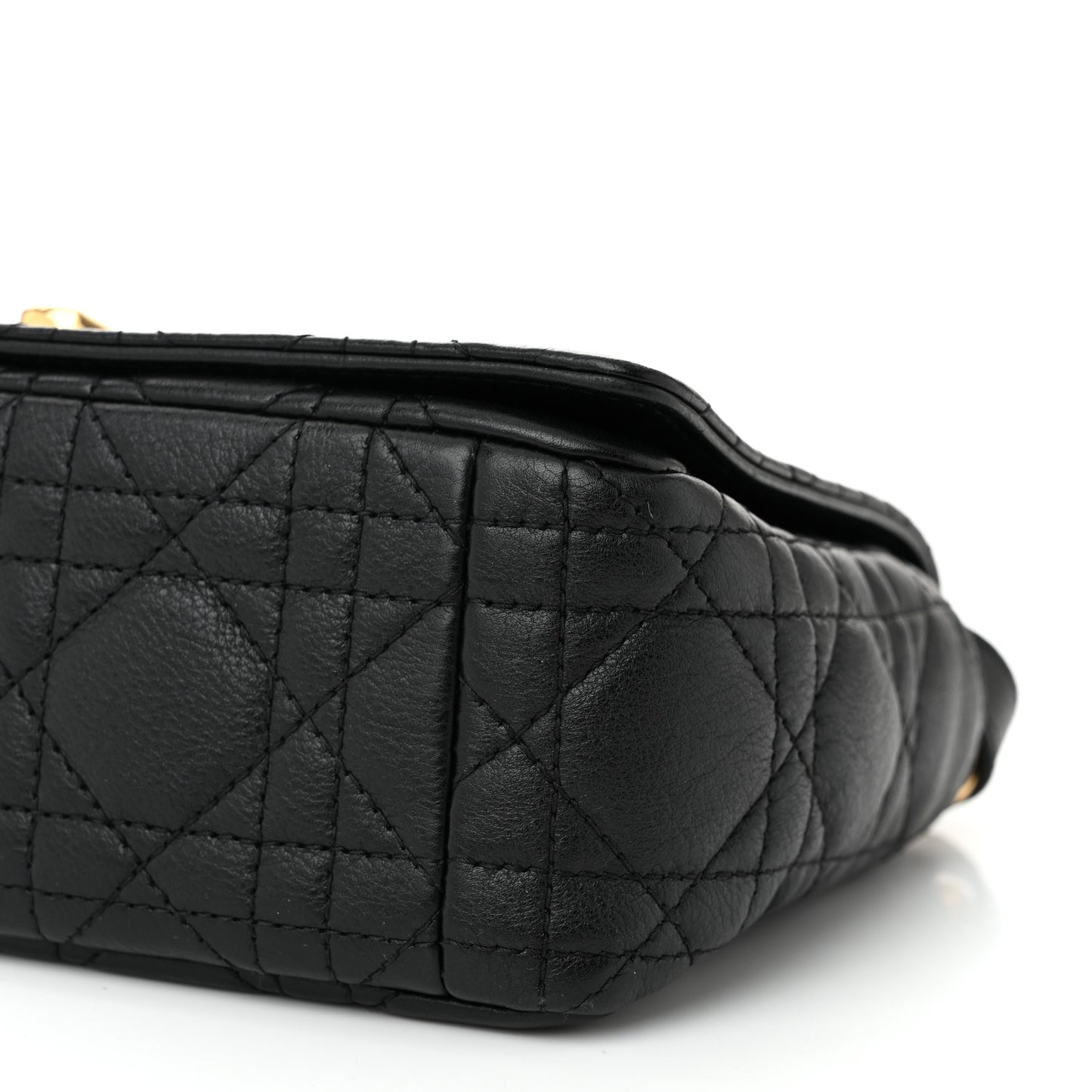 Calfskin Cannage Small Caro Bag Black