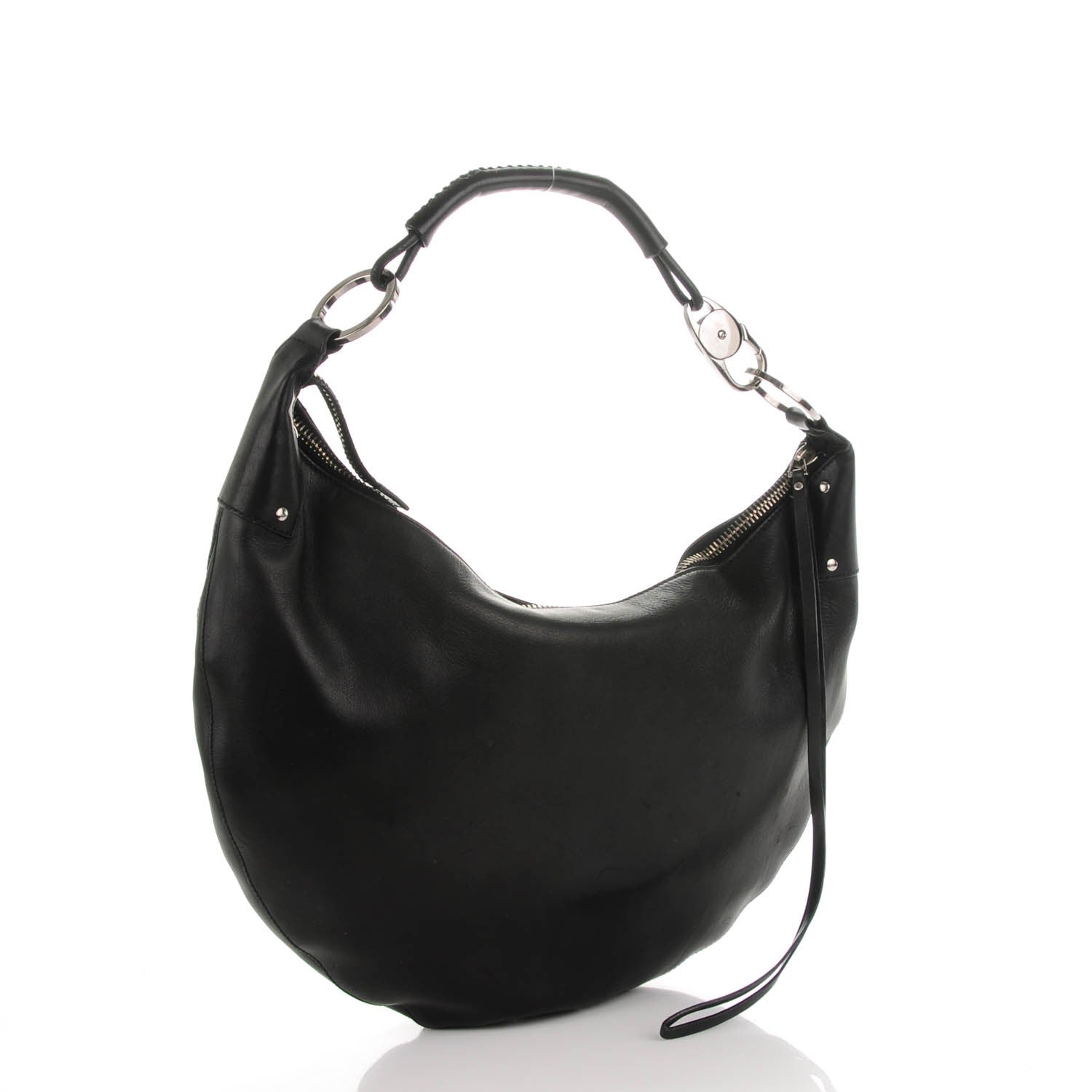 Gucci Calfskin Half Moon Hobo Black 3 of 8