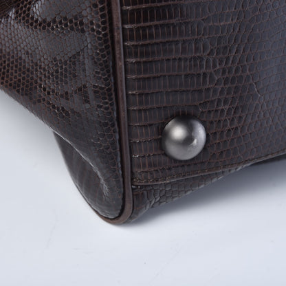 Bottega Veneta Lizard Weekender Ebano 10 of 13