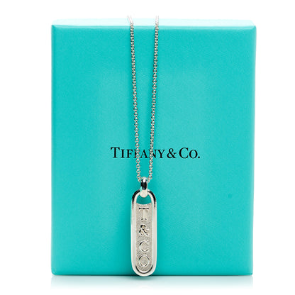 Tiffany Sterling Silver Zipper Bar Pendant Necklace 7 of 7
